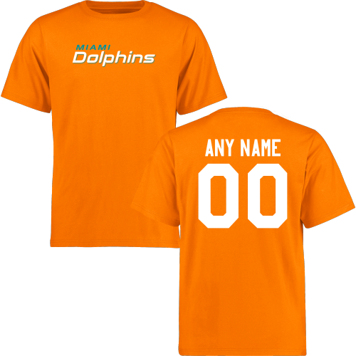 Men Miami Dolphins Design-Your-Own Short Sleeve Custom NFL T-Shirt->->Sports Accessory